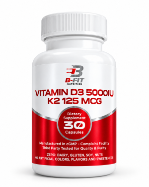 Vitamin D3, 5000IU <br>K2, 125mcg